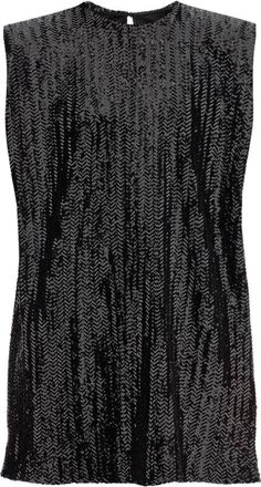 Golden Goose Sequin Sleeveless Top - Dames - Feestkleedjes - Zwart - S - Polyester - Kleedjes