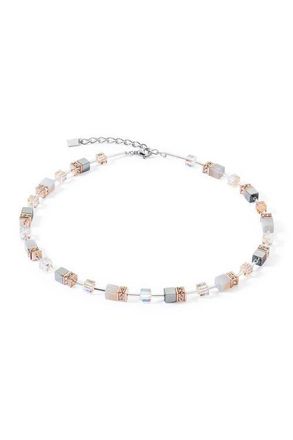 Coeur de Lion Geocube Iconic Precious Rose Gold Necklace in Peach at Nordstrom