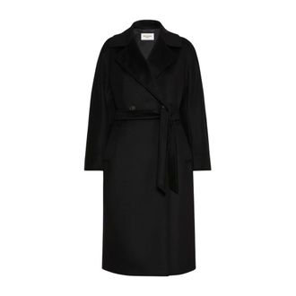 Max Mara Resina Mantel - Dames - Mantels - Zwart - Maat: 3XS Zijde