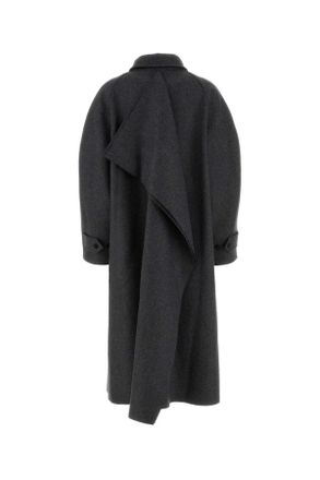 Jil Sander Virgin Wool-Nylon Coat - Gray