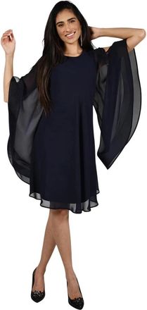 Frank Lyman Design Navy Blauwe Elegante Jurk - Dames - Korte kleedjes - Blauw - S - Kleedjes