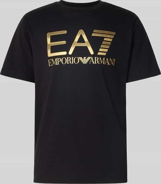 Emporio Armani T-Shirt mit Logo und Rundhalsausschnitt in Black, Größe L