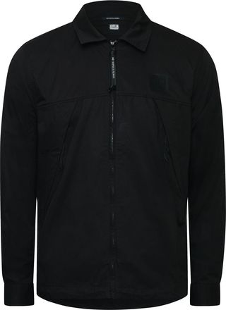 C.P. Company Mens Metropolis Series Gabardine Zip Overshirt in Black Cotton - Size X-Large