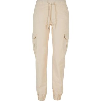 Urban Classics Dames/Dames Cargo Pocket Hoge Taille Joggingbroek (Wit zand)
