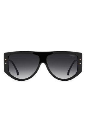 Carrera 59mm Square Sunglasses in Black/Dark Grey Sf at Nordstrom