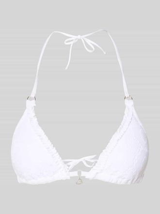 Banana Moon Banana Moon Bikini-Oberteil mit Allover-Crochet-Optik Modell Crico in Weiss, Gr&ouml;&szlig;e XXL