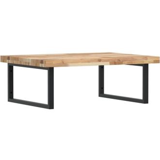 vidaXL Estante De Lavabo De Pared Acero Y Madera Maciza De Acacia Vidaxl