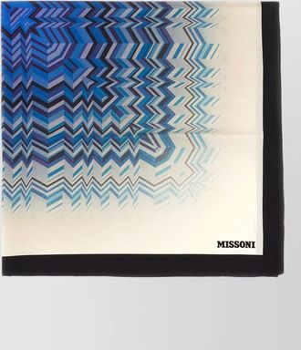 Missoni square silk foulard chevron pattern scarf