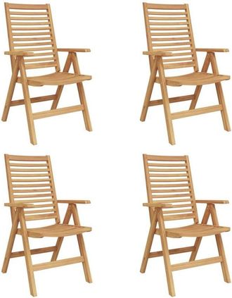vidaXL Vidaxl - Garden Chair 4 pcs Brown 52 x 64.5 x 108 cm Solid teak wood