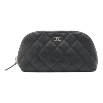 Chanel Pre-owned Pouch - Dames - Pre-owned - Zwart - Maat: ONE Size Leer