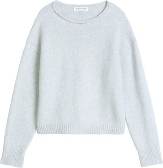 Marc O'Polo U-hals Pullover - Dames - Ronde hals truien - Blauw - L - Katoen - Truien & Vesten