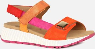 Gabor Womens Gifted Womens Wedge Heel Sandals - Brown - Size: 6.5