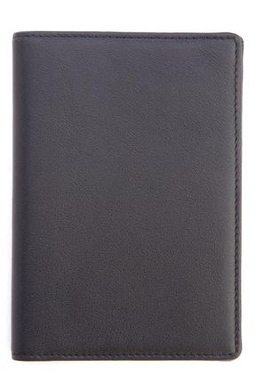 Royce Leather Personalized Leather Vaccine Card Holder in Black - Gold Foil at Nordstrom