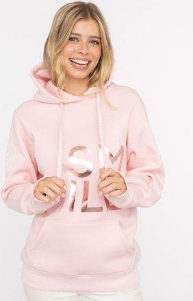 Zwillingsherz Hoodie »Alissa Shiny« glänzender Print, Daumenloch, Kordel, gesticktes Herz am Ärmel