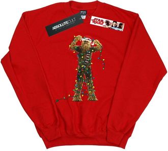 Star Wars Heren Chewbacca Kerstverlichting Sweatshirt (Rood)