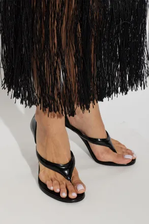 Alaia Leather Heeled Mules, Womens, Black