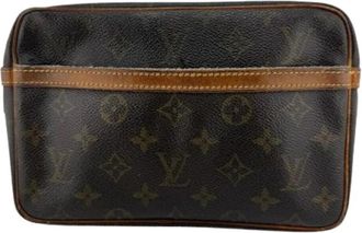 Louis Vuitton Pre-owned Leren Clutch - unisex - Vintage Clutch - Bruin - ONE Size - Leer - Vintage