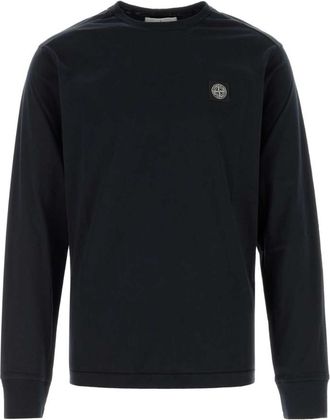 Stone Island Navy Blue Slim Logo T-Shirt