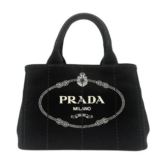 Prada Black Talco Canvas Tote Bag (Pre-Owned)