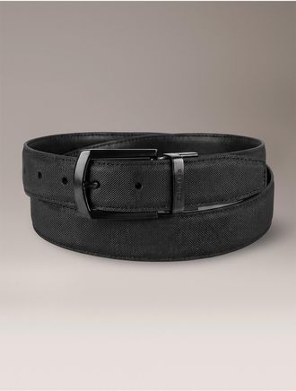 Calvin Klein Mens Reversible Harness Belt - Black - XL