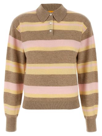 Guest In Residence Collegiate Stripe Polo Multicolor