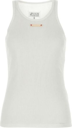 Maison Margiela Top in maglia a coste - Bianco