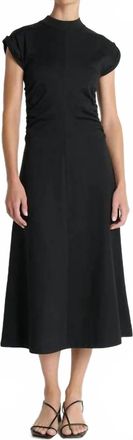 Nation Ltd Neva Drapey Knit And Form-Skimming Dress In Jet Black