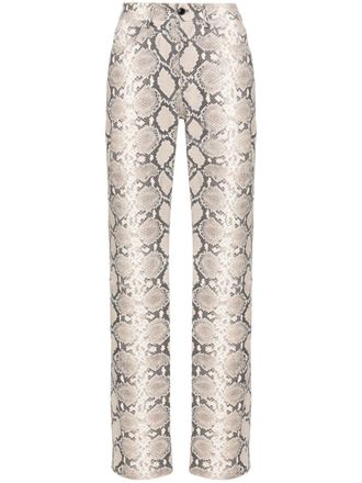 Marine Serre Broek met pythonprint - Beige