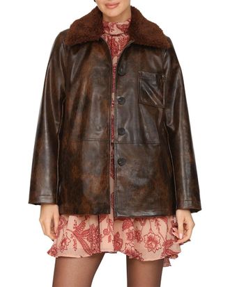 Avec Les Filles Vegan Leather Jacket