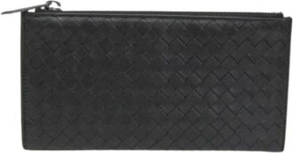 Bottega Veneta Pre-owned Lange portemonnee (bi-fold) - Heren - Vintage Accessoires - Zwart - ONE Size - Leer - Vintage