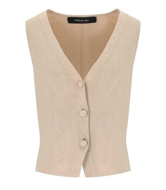 Federica Tosi Ecru Vest With Bow