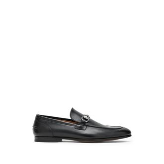 Gucci Jordaan Leather Loafers - male - Gucci - Loafers - Black - 6 1/2 UK - Shoes