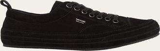 Tom Ford Mens Dean Suede Cap Toe Low-Top Sneakers