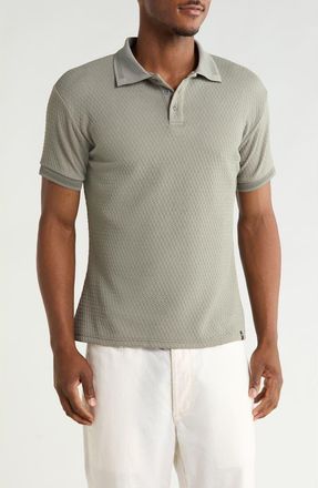 T.R. Premium Modern Fit Textured Polo in Sage at Nordstrom Rack, Size Xx-Large