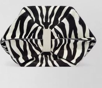 The Attico la scoop large zebra shoulder bag