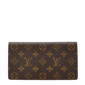 Louis Vuitton Monogram Brown Pvc Leather Long Bill Wallet (Bi-Fold) (Pre-Owned)