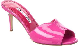 Manolo Blahnik Houramu 70 Patent Sandal