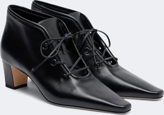 Manolo Blahnik Fuxa leather lace-up boots