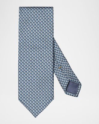 Eton Mens Geometric Silk Tie