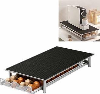 No Brand Organizador De C&aacute;psulas De Caf&eacute; Nespresso Con Cajones, Estructura Met&aacute;lica, Ideal Para Cocinas, Oficinas Y Dormitorios, Con Capacidad Para Hasta 40 C&aacute;