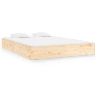 Berkfield Home Bed Frame Solid Wood 200x200 cm in Light Tan