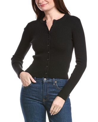1.State Ribbed Wool-Blend Cardigan