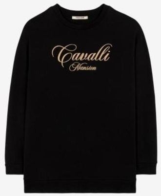 Roberto Cavalli Logo Print Cotton Sweatshirt, Size XX-Small