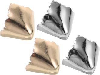 UPKOCH 2 Pairs Metal High Heel Tip Pointed Shoe Caps in Silver and Gold Shoe Heel Tips Replacement Covers for WomenS Pumps Footwear Repair Accessories and De