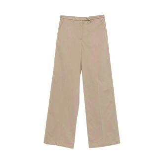 Emporio Armani Wide Trousers, female, Brown, Size: 2XS Wide Trousers