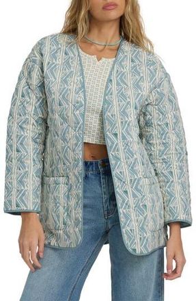 Billabong Day Dreamin Quilted Poplin Shacket in Mason Blue at Nordstrom Rack, Size Medium