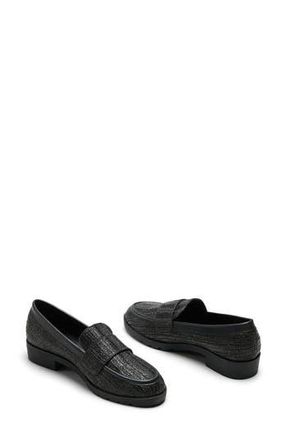 Kenneth Cole Reaction Fern Raffia Penny Loafer in Black Raffia at Nordstrom Rack, Size 9.5