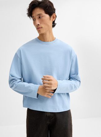 Le 31 Mens Long-sleeve organic cotton T-shirt Oversized fit