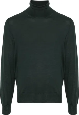 Canali roll-neck merino jumper - men - Merino - 50 - Green