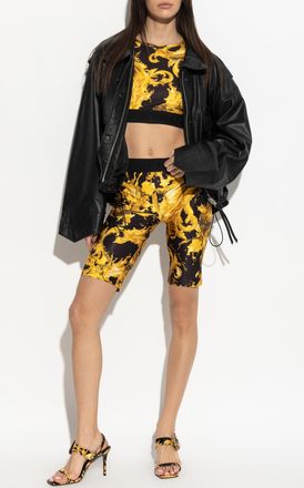 Versace Jeans Couture Short Leggings, Womens, Black